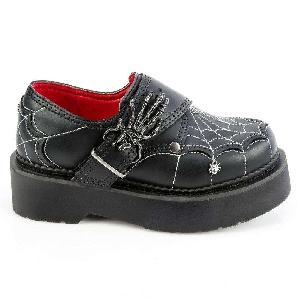 Spiderweb Skeleton Buckle Gothic Platform Shoes